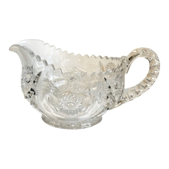 Cut Glass Crystal Creamer - Picture 1 of 5